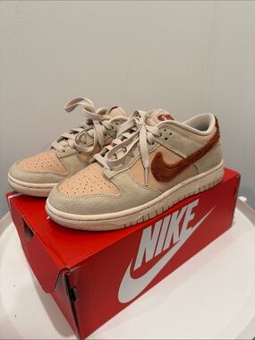 Nike Dunk Low in Beige and Rust
